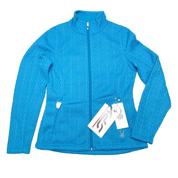 Spyder Hoody Cable Core Zipup - Baby Blue | Med - Picture 2 of 15